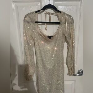 Juniors sequence speechless body con dress large